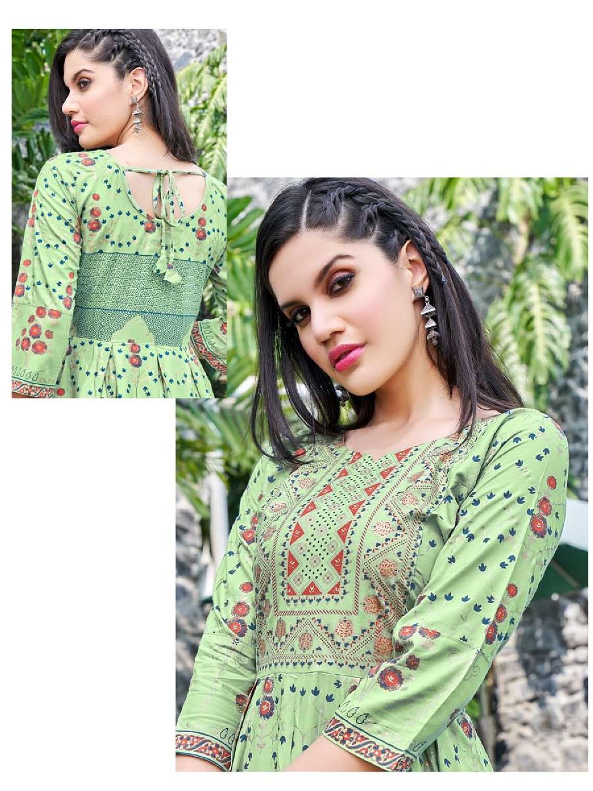 Hirwa Sunflower Vol 5 Foil Printed  Anarkali Kurtis Catalog
